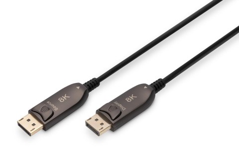 Digitus Kabel DIGITUS połączeniowy hybrydowy AOC DisplayPort 1.4 8K60Hz UHD DP/DP M/M czarny 20m
