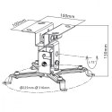 Maclean MC-582 sufitowy uchwyt do projektora 12cm 20kg