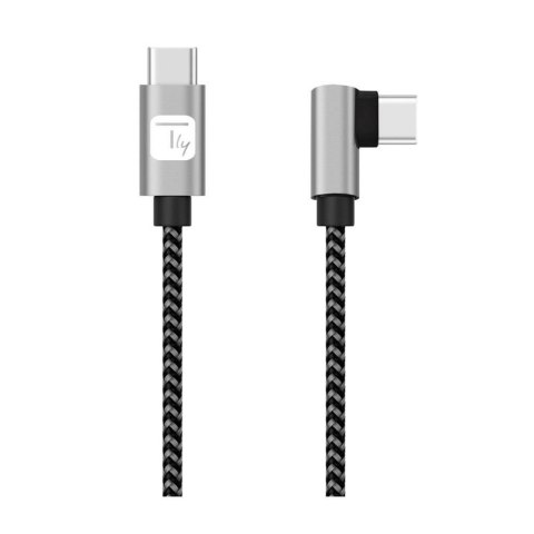Techly Kabel Techly USB 2.0 USB-C na USB-C kątowy 0,5m M/M 3A