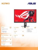 Asus Monitor 27 cali XG27WCS DP+HDMI+TYPE C