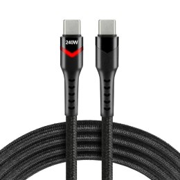 Everactive Kabel USB-C -> USB-C everActive CBB-1PDRS 1m 240W RGB LED czarny