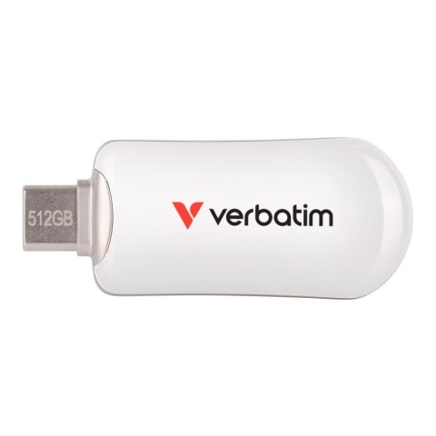 Verbatim Pendrive Verbatim Plectra 512GB USB-C 3.0 White