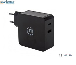 Manhattan Zasilacz sieciowy Manhattan Power Delivery 230V USB-C, 45W USB-A 5V