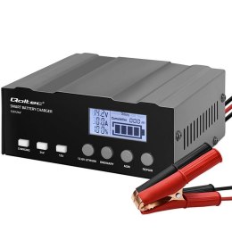 Qoltec Ładowarka inteligentna Qoltec mikroprocesorowa 12V | 12.6V | 24V | Prostownik z funkcją naprawy do akumulatora AGM GEL LiFePO4 |