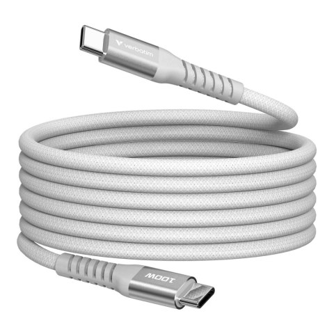 Verbatim Kabel Verbatim USB-C(M) - USB-C(M) 1,2m, 100W, PD, szary