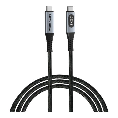 Verbatim Kabel Verbatim USB-C(M) - USB-C(M) z wyświetlaczem, 1,2m, 240W, PD, czarny