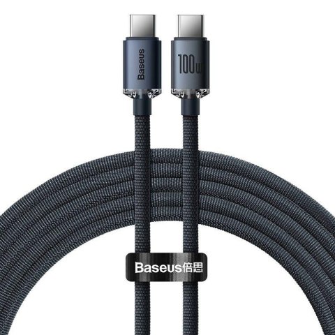 Baseus Kabel przewód USB-C PD 2.0 Baseus Crystal CAJY000601 Quick Charge 3.0 5A z obsługą szybkiego ładowania 100W 1,2m