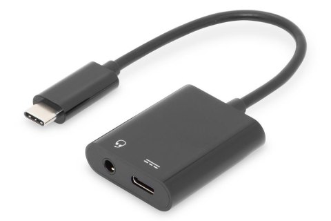 Digitus Kabel DIGITUS USB 3.1 Typ C Gen.2 SuperSpeed+ 10Gbps MiniJack 3.5mm USB C czarny 0.2m