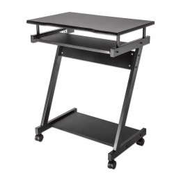 Techly Biurko komputerowe Techly mobilne 590x370 z szufladą czarne