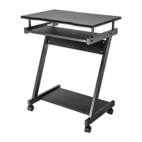 Techly Biurko komputerowe Techly mobilne 590x370 z szufladą czarne