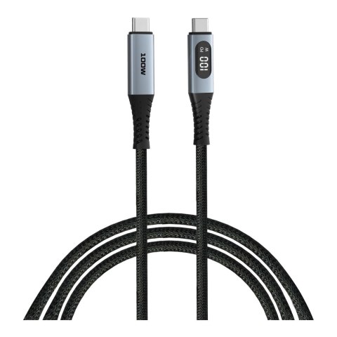 Verbatim Kabel Verbatim USB-C(M) - USB-C(M) z wyświetlaczem, 1,2m, 100W, PD, czarny