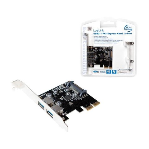 LogiLink Kontroler USB 3.1 LogiLink PC0080 PCIe 2x USB 3.1