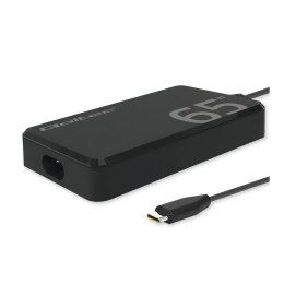 Qoltec Ładowarka sieciowa Qoltec 65W GaN Super Fast SLIM | PD | 5-20V | 3.25A | USB-C 3.1 | Laptop | MacBook | Smartfon | +kabel
