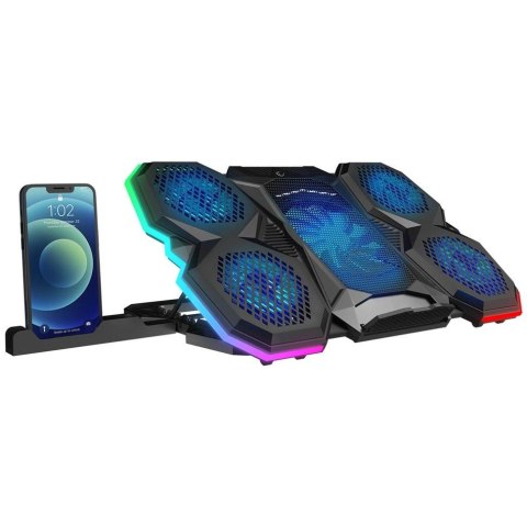 Rampage Podstawka chłodząca Rampage AD-RC14 X-RANGER pod laptop 9-17" RGB regulowana cicha