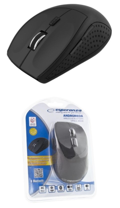 ESPERANZA Mysz bezprzewodowa Esperanza ANDROMEDA EM123K optyczna czarna