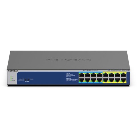 Netgear Switch niezarządzalny Netgear GS516UP 16x 10M/100M/1G (8xPoE+, 8xPoE++ 380W)