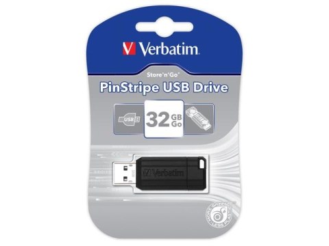 Verbatim Pendrive Verbatim 32GB PinStripe USB 2.0
