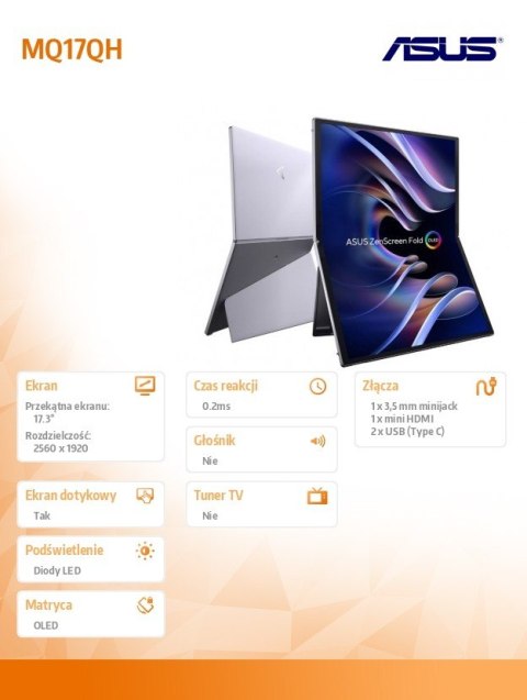 Asus Monitor MQ17QH GAMING G HDMI*2+DP+USB