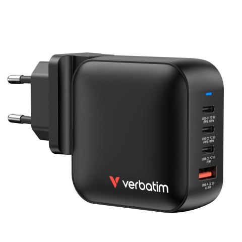Verbatim Ładowarka sieciowa Verbatim Mini GaN 100W 3xUSB-C PD 1xUSB-A QC 3.0