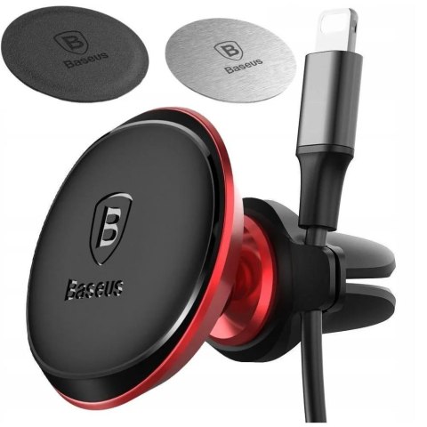 Baseus Uchwyt magnetyczny samochodowy na telefon do kratki Baseus C40141201913-00 czerwony