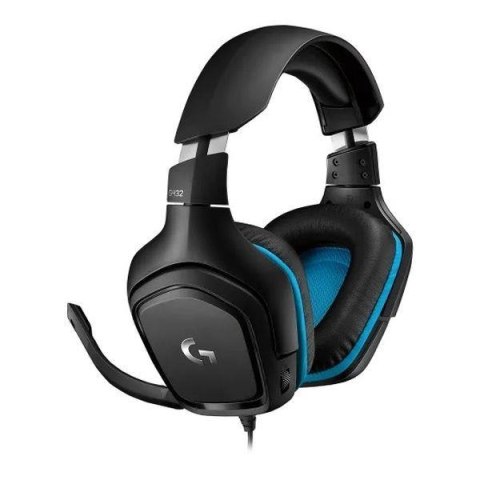 Logitech Słuchawki z mikrofonem Logitech G432 czarno-niebieskie