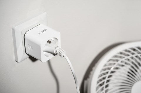 Savio Inteligentne gniazdko Wi-Fi 16A Pomiar zużycia energii, wielopak 3 szt., AS-01, białe
