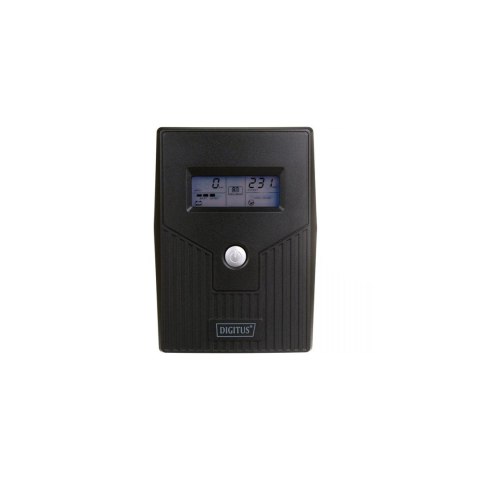 Digitus Zasilacz awaryjny UPS DIGITUS Line-Ineractive LCD 800VA/480W, 1x12V/9Ah, AVR, 2x Schuko CEE 7/3, 2x RJ11, 1x USB 2.0 typ B