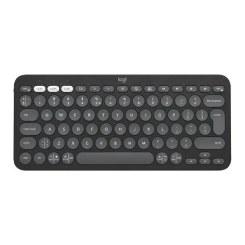 Logitech Klawiatura bezprzewodowa Logitech Pebble Keys 2 K380s grafitowa