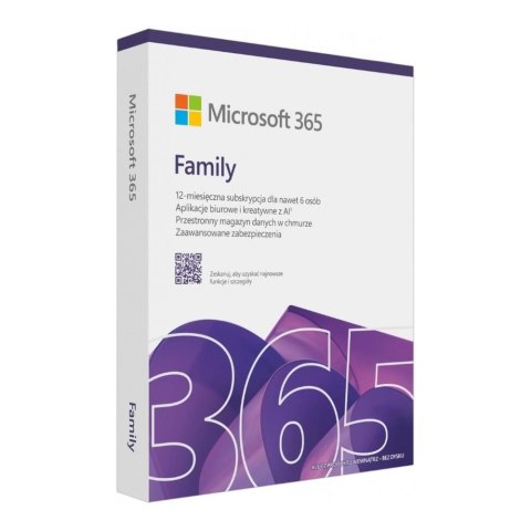 Microsoft Corp. Oprogramowanie Microsoft M365 Family PL 1Y 6U Win/Mac EP2-32382