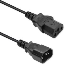 Qoltec Kabel zasilający Qoltec IEC C13/C14 | 3x1.5mm2 | 1.8m