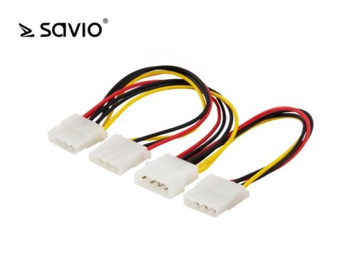 Savio Kabel zasilający Savio AK-16 Molex 4 pin M - 3x Molex 4 pin F
