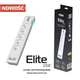 Ever Listwa antyprzepięciowa Ever ELITE USB 1,5m