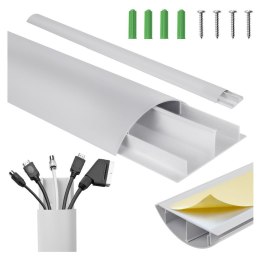 Maclean Listwa maskująca do kabli Maclean MC-814 S, 62x20x750mm, aluminiowa, srebrna