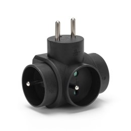 Montis Rozgałęźnik sieciowy MONTIS MT028-BK potrójny czarny