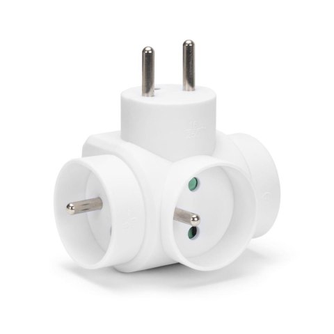 Montis Rozgałęźnik sieciowy MONTIS MT028-WH potrójny biały