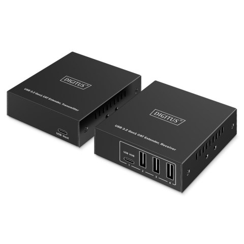 Digitus Przedłużacz/Extender DIGITUS USB 3.1 Gen1 po skrętce kat.6A do 100m, 3x USB-A, 1x USB-C do 5Gbps, 1xRJ45 (Gigabit Ethernet) (zes