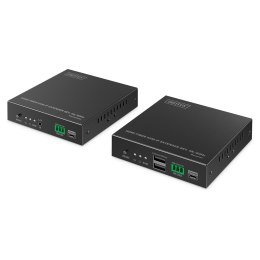 Digitus Przedłużacz/Extender światłowodowy DIGITUS KVM HDMI+USB 1.1 do 40km/300m 4K/60Hz, max. 253 odbiorniki, HDMI Loop-Out, Audio (zes