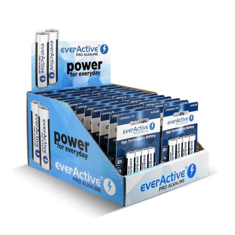 Everactive Baterie alkaliczne AAA/LR03 everActive Pro Alkaline display handlowy 96 szt.