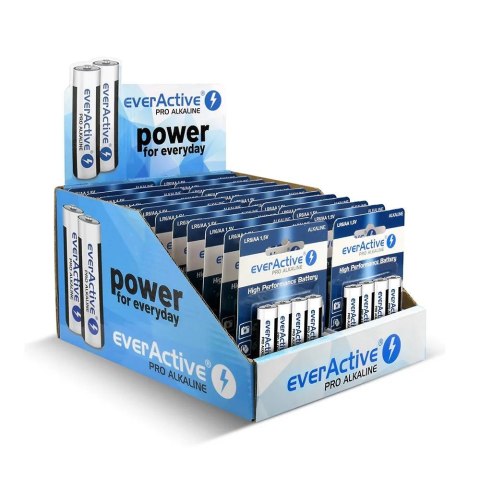 Everactive Baterie alkaliczne AA/LR6 everActive Pro Alkaline display handlowy 96 szt.