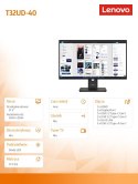 Lenovo Monitor 31.5 ThinkVision T32UD-40 z kamerą 64B0ZAT1EU