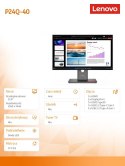 Lenovo Monitor ThinkVision P24Q-40 23.8 cala 64B2GAT1EU
