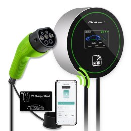 Qoltec Stacja ładowania Qoltec EV 2w1 Typ2 | 22kW | Wi-Fi | LCD | 3 fazy | Wallbox | Smart life app | RFID | 5m