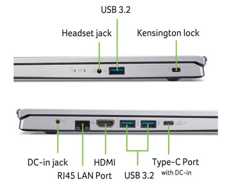 Acer Laptop Aspire Go AG15-42P-R1JP R5 5625U 15,6 FHD 16GB 512GBNoOS Srebrny