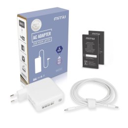 Mitsu Zasilacz sieciowy Mitsu 100W USB-C, USBC, 5-20V, 3-5A (white) do notebooka
