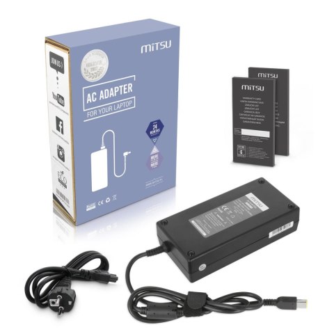 Mitsu Zasilacz sieciowy Mitsu 20v 8.5a (prostokątny 11.0x4.5 pin - Yoga) 170W do notebooka Lenovo