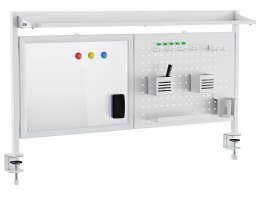 Ergo Office Przegroda biurkowa / organizer Ergo Office ER-301 W, max. obciążenie 10kg, biała tablica, szerokość 1116mm, biała