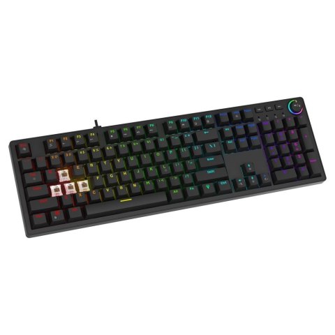 Savio Klawiatura przewodowa SAVIO STYX Outemu Brown mechaniczna Hot Swap RGB