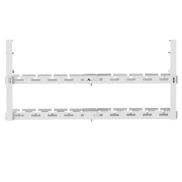 Maclean Organizer podbiurkowy na kable Maclean MC-102 W, max. obciążenie 5kg, max. 728mm, 2 poziomy, biały