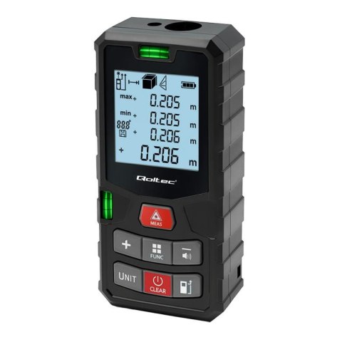 Qoltec Dalmierz Qoltec laserowy z poziomicą | podświetlany LCD | 120m
