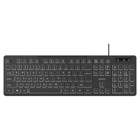 Savio Klawiatura przewodowa SAVIO KB-04 podświetlana LED